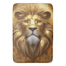 Verbluffende Gold Lion Head Badmat