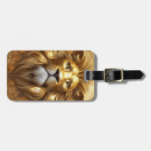 Verbluffende Gold Lion Head Bagagelabel (Voorkant horizontaal)