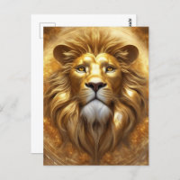 Verbluffende Gold Lion Head