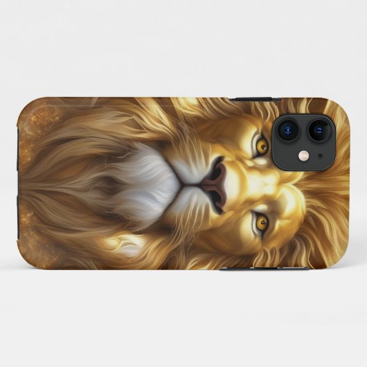 Verbluffende Gold Lion Head Case-Mate iPhone Case (Achterkant (horizontaal))