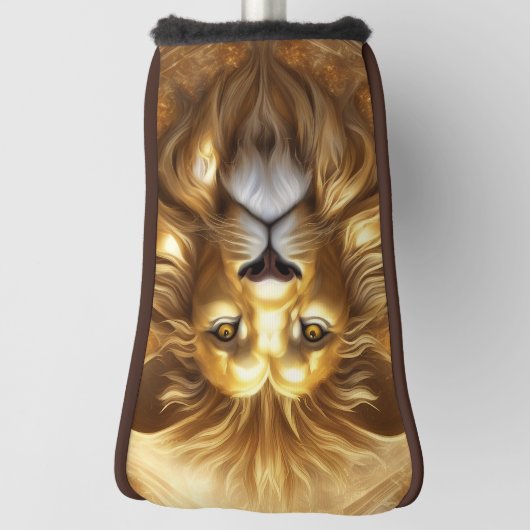 Verbluffende Gold Lion Head Golfheadcover (Draai 90)