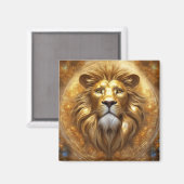 Verbluffende Gold Lion Head Magneet (Voorkant / Achterkant)