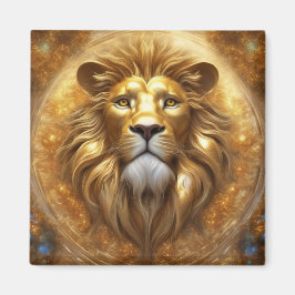 Verbluffende Gold Lion Head Magneet