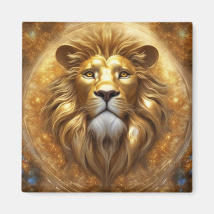 Verbluffende Gold Lion Head Magneet