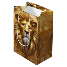 Verbluffende Gold Lion Head Medium Cadeauzakje
