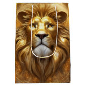 Verbluffende Gold Lion Head Medium Cadeauzakje (Achterkant)