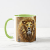 Verbluffende Gold Lion Head Mok (Links)