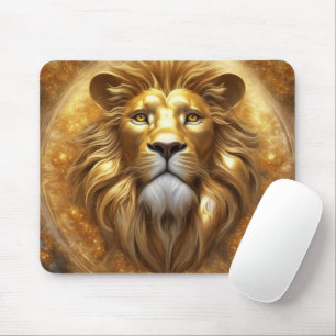 Verbluffende Gold Lion Head Muismat