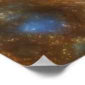 Verbluffende Gold Lion Head Poster (Hoek)