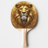 Verbluffende Gold Lion Head Tafeltennisbatje (Voorkant)