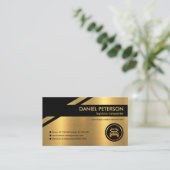 Verbluffende Gold Logistics Route Trucking Driver Visitekaartje (Staand voorkant)