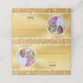 Verbluffende Gold Place-kaarten. Photo Place Cards Plaatskaartje (Buitenkant ongevouwen)