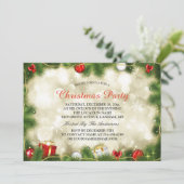 Verbluffende Gold Red Baubles licht kerstfeest Kaart (Staand voorkant)