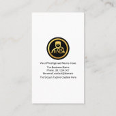 Verbluffende Gold Stripes Lijst Chauffeur Visitekaartje (Achterkant)