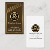 Verbluffende Gold Stripes Lijst Chauffeur Visitekaartje (Voorkant / Achterkant)