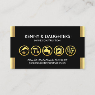 Verbluffende Gold Tabs Handyman Tools Visitekaartje