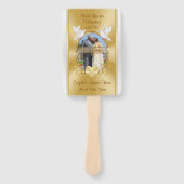 Verbluffende Gold Wedding Jubileum Program Fans Handwaaier (Voorkant)