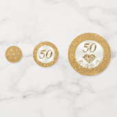 Verbluffende Golden 50e Jubileum Confetti, tafel Confetti (Voorkanten)