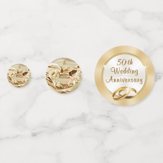 Verbluffende Golden 50e Jubileum Confetti, tafel Confetti (Achterkanten)