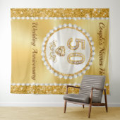 Verbluffende Golden, 50ste Jubileum achtergrond, Wandkleed (In Situ (horizontaal))