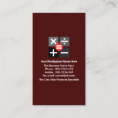 Verbluffende gouden cijfers boekhouding visitekaartje (Achterkant)