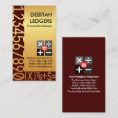 Verbluffende gouden cijfers boekhouding visitekaartje (Voorkant / Achterkant)