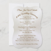 Verbluffende gouden huwelijksjubileum uitnodiginge kaart (Achterkant)