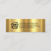 Verbluffende gouden lagen Handyman Tools Mini Visitekaartje (Achterkant)