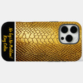 Verbluffende gouden slangenhuidpatronen Case-Mate iPhone case (Achterkant (horizontaal))