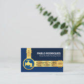 Verbluffende gouden waterleiding loodgieter visitekaartje (Staand voorkant)