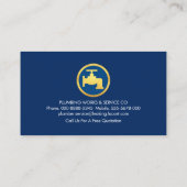 Verbluffende gouden waterleiding loodgieter visitekaartje (Achterkant)