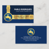 Verbluffende gouden waterleiding loodgieter visitekaartje (Voorkant / Achterkant)