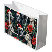 Verbluffende Great Dane Kerst Groot Cadeauzakje (Voorkant Gekanteld)