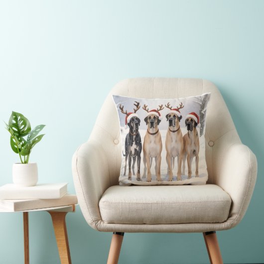 Verbluffende Great Dane Kussen (Stoel)