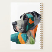 Verbluffende Great dane Planner (Achterkant)