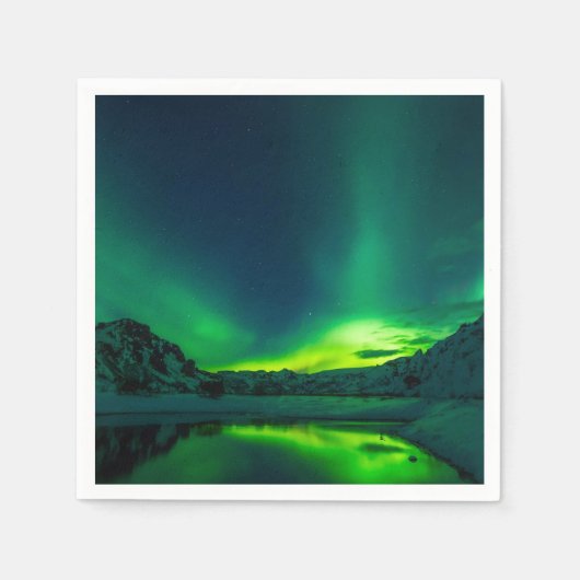 Verbluffende Green Aurora Servet (Voorkant)