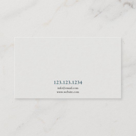 Verbluffende Grijze & Blauwgroen Mandala Massage T Visitekaartje (Achterkant)