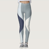 Verbluffende grijze Fade Abstract Leggings (Voorkant)