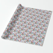 VERBLUFFENDE GRILLIGE BLOEM CADEAUPAPIER (Uitgerold)