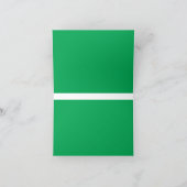 Verbluffende groene achtergrond met wit randontwer bedankkaart (Binnen)