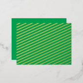 Verbluffende groene achtergrond met wit randontwer folie feestdagen briefkaart (Voorkant / Achterkant)