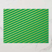 Verbluffende groene achtergrond met wit randontwer folie feestdagen briefkaart (Voorkant)