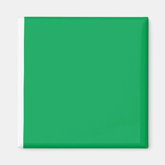 Verbluffende groene achtergrond met wit randontwer magneet (Voorkant)