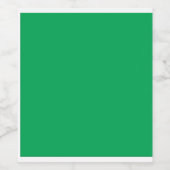 Verbluffende groene achtergrond met wit randontwer wijn etiket (Enkel label)