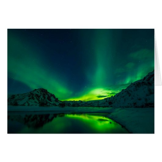 Verbluffende groene Aurora leeg binnenin (Voorkant Horizontaal)