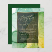 Verbluffende groene en vloeibare Abstracte inktvis (Voorkant / Achterkant)