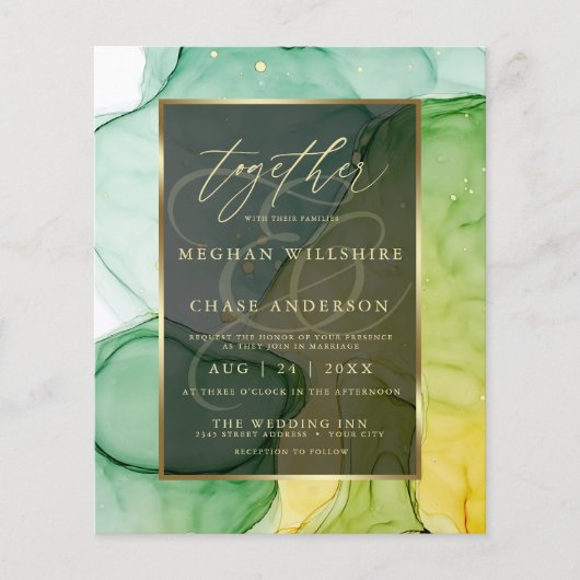 Verbluffende groene en vloeibare Abstracte inktvis (Voorkant)