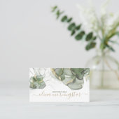 Verbluffende groene goudkleurige alcoholinkt visitekaartje (Staand voorkant)