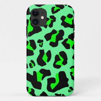Verbluffende groene luipaard afdrukken - iPhone 5- iPhone 11 Hoesje