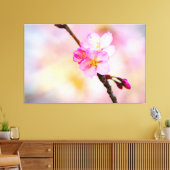 Verbluffende groep Sakura-bloemen in het voorjaar Canvas Afdruk (Insitu (Woonkamer))